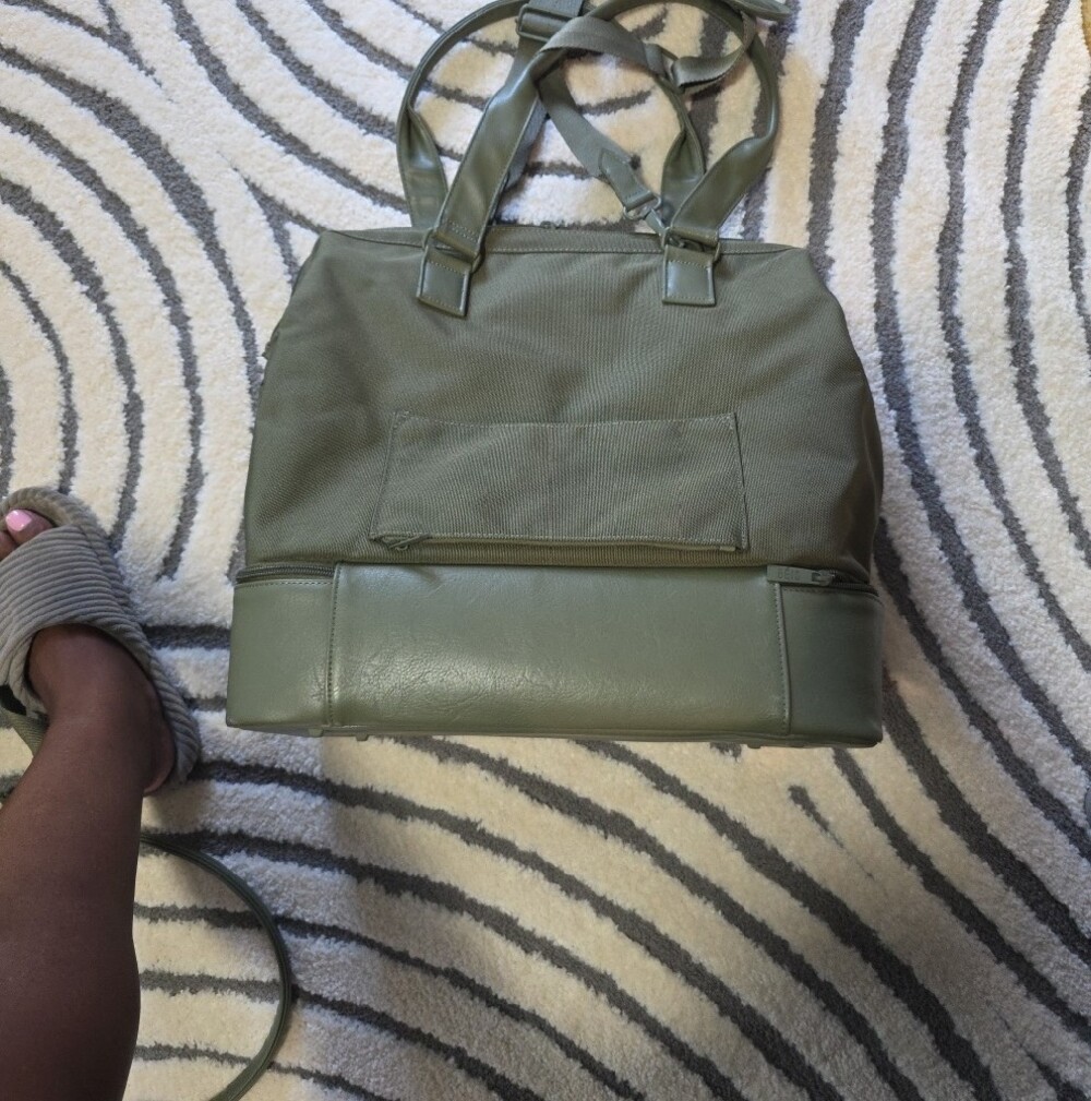 BEIS Mini Weekender Bag In Olive - Picture 2 of 9